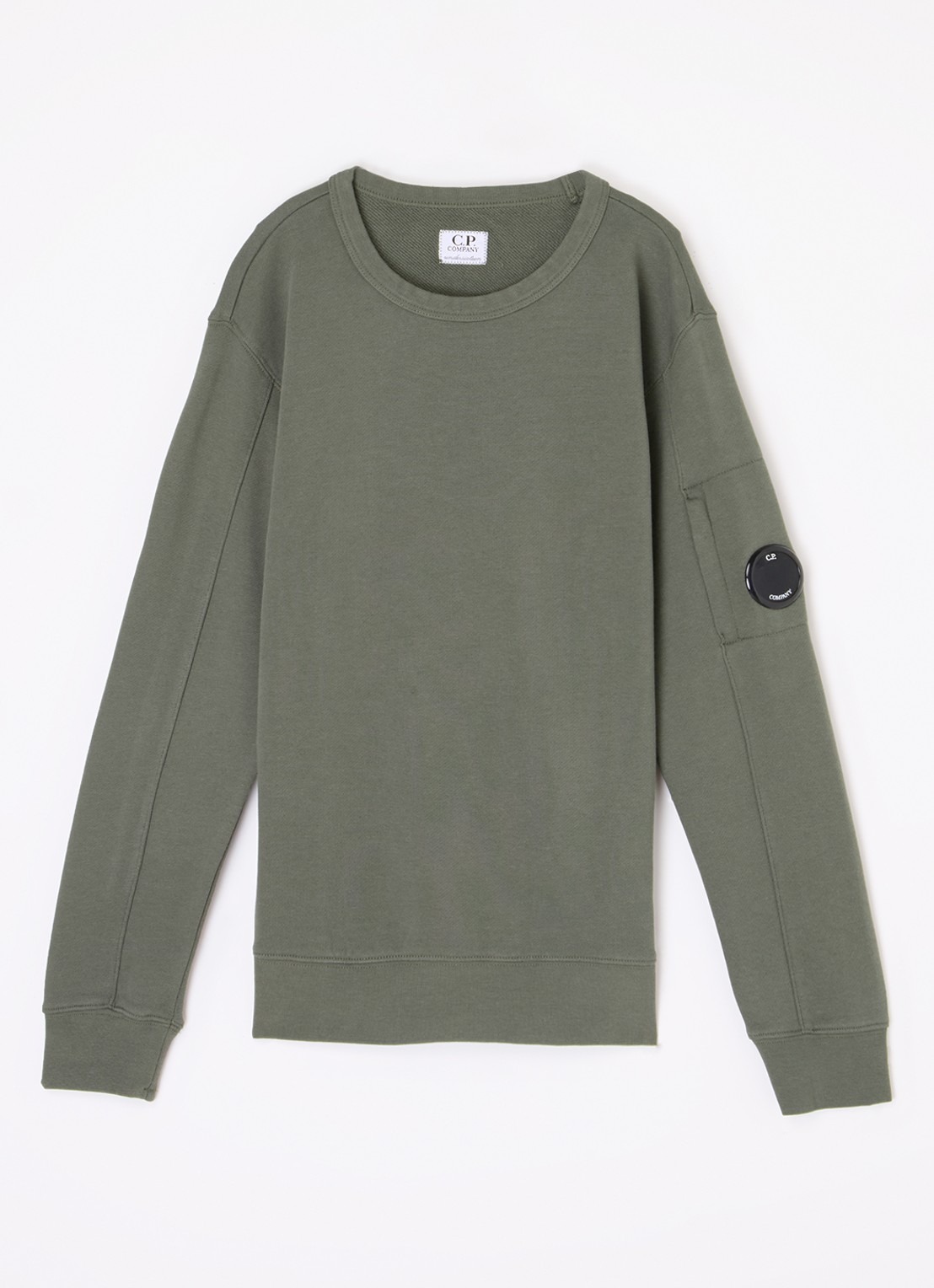 C.P. Company Sweater met logo - voorkant legergroen