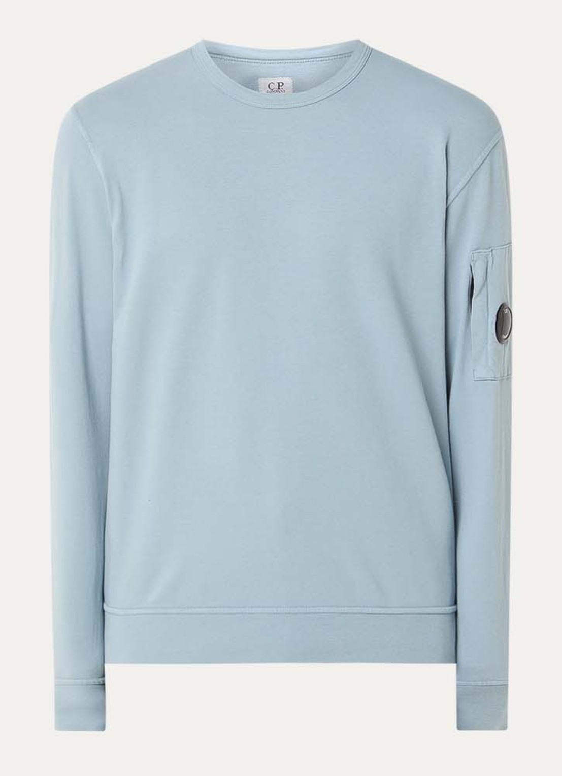C.P. Company Sweater met logo - voorkant 2 blauw