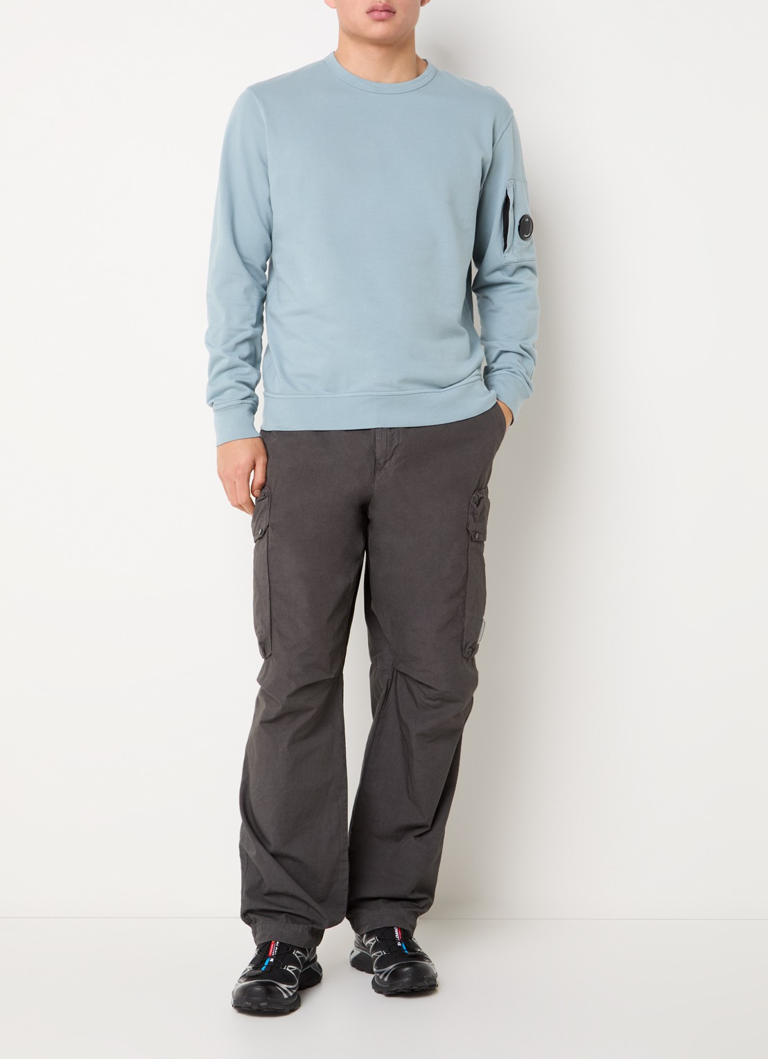 C.P. Company Sweater met logo - voorkant 3 blauw