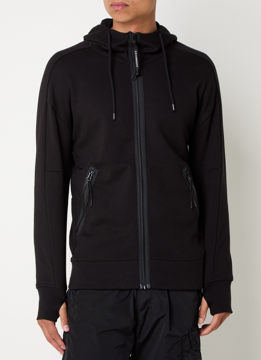 C.P. Company Sweatvest met ritszakken - detail 4 zwart