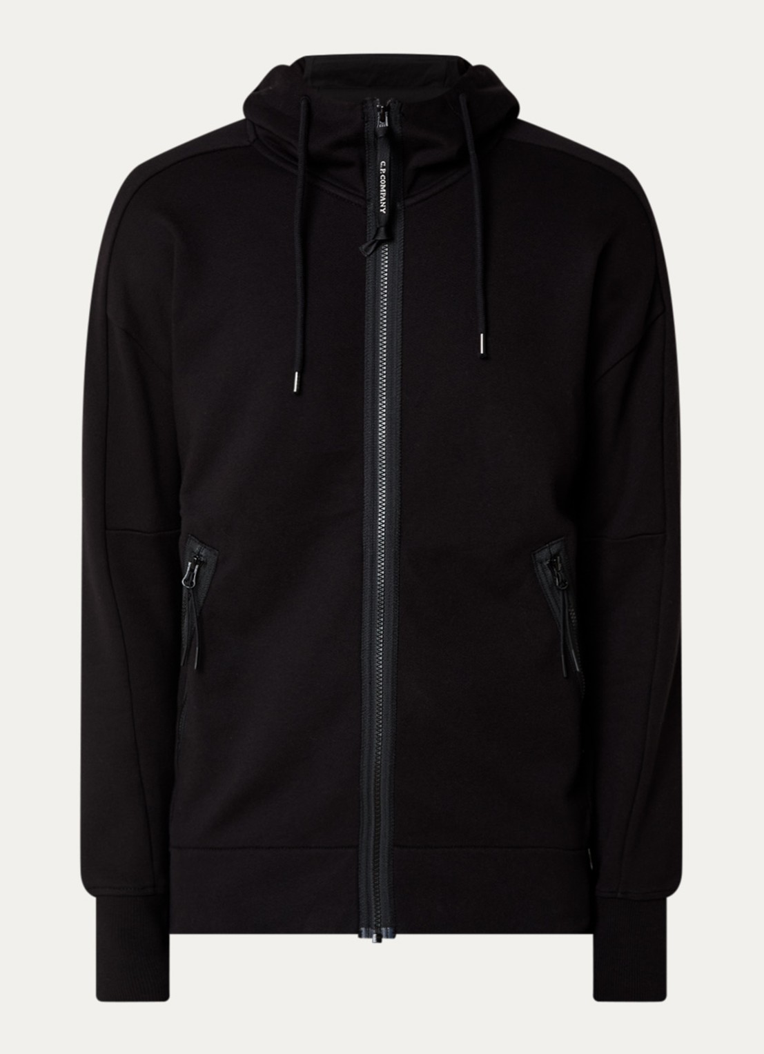 C.P. Company Sweatvest met ritszakken - voorkant zwart