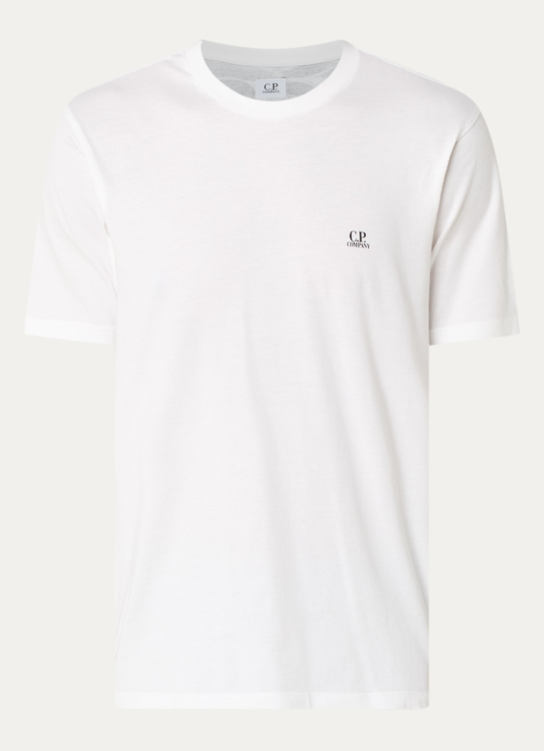 C.P. Company T-shirt met logo- en backprint - voorkant 2 wit