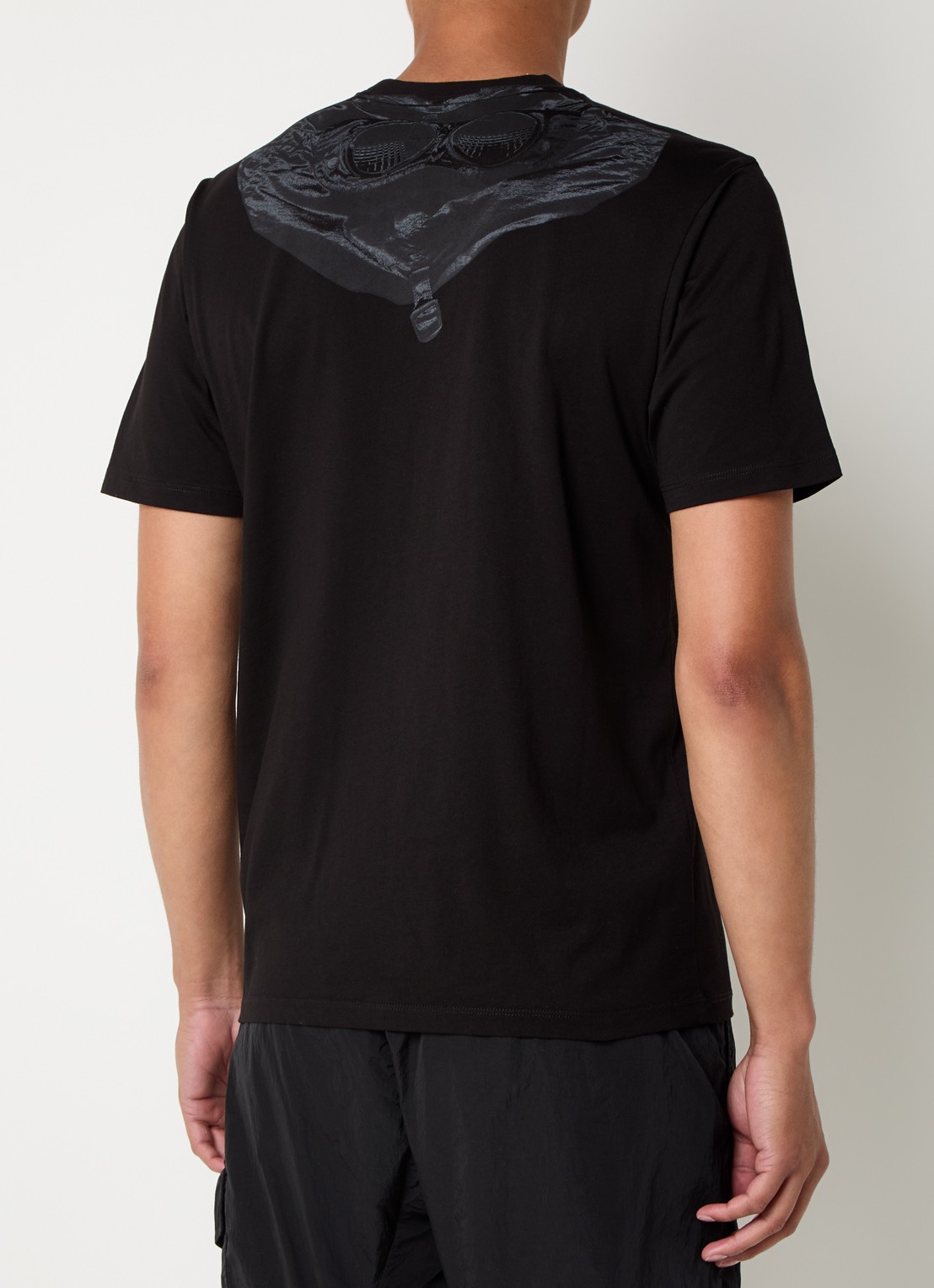C.P. Company T-shirt met logo- en backprint - achterkant 3 zwart