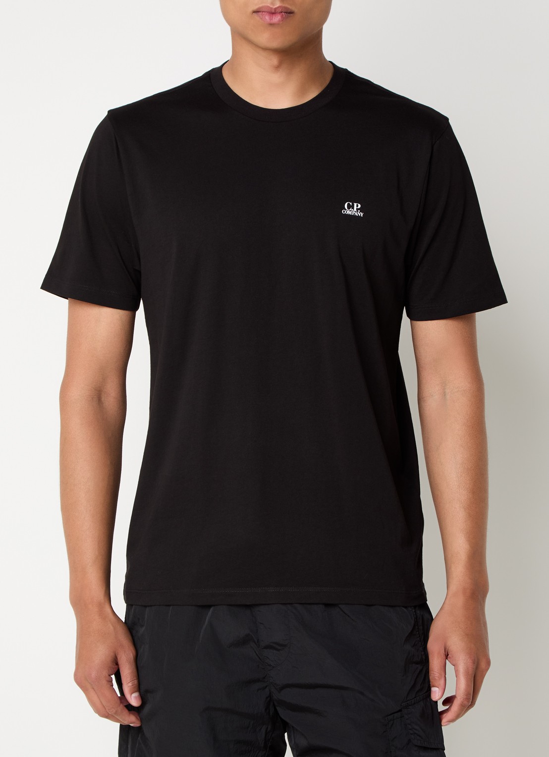 C.P. Company T-shirt met logo- en backprint - detail 4 zwart