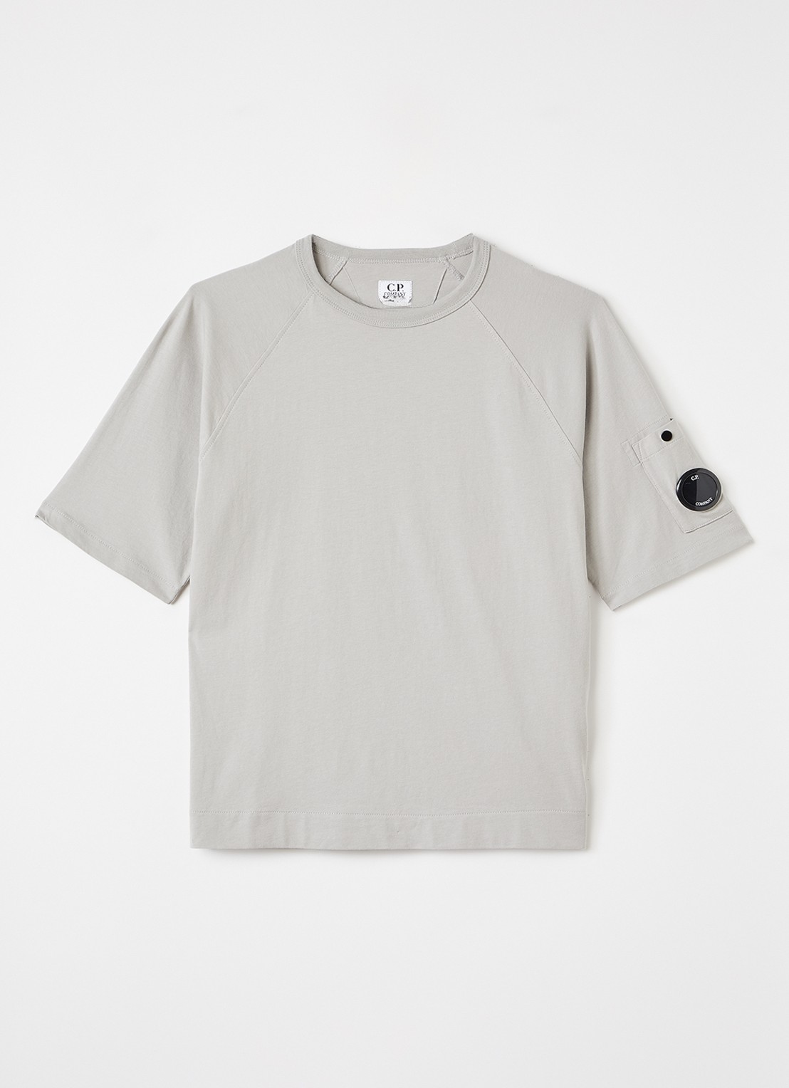 C.P. Company T-shirt met logo - voorkant beige