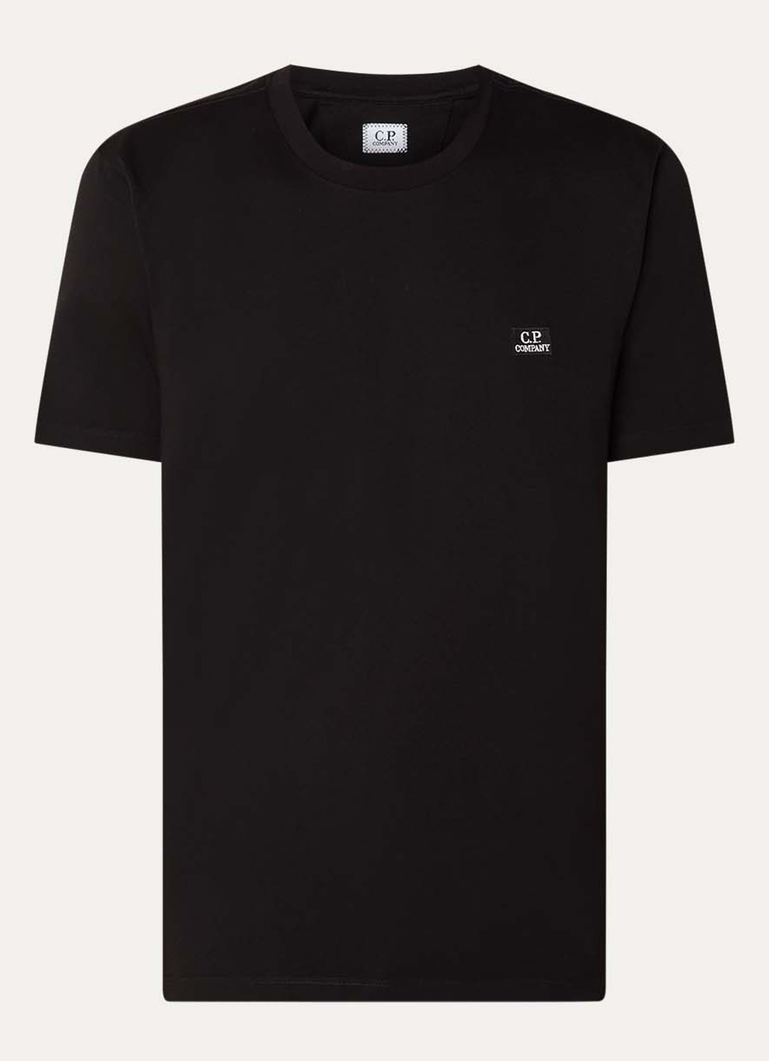 C.P. Company T-shirt met logo - voorkant 3 zwart