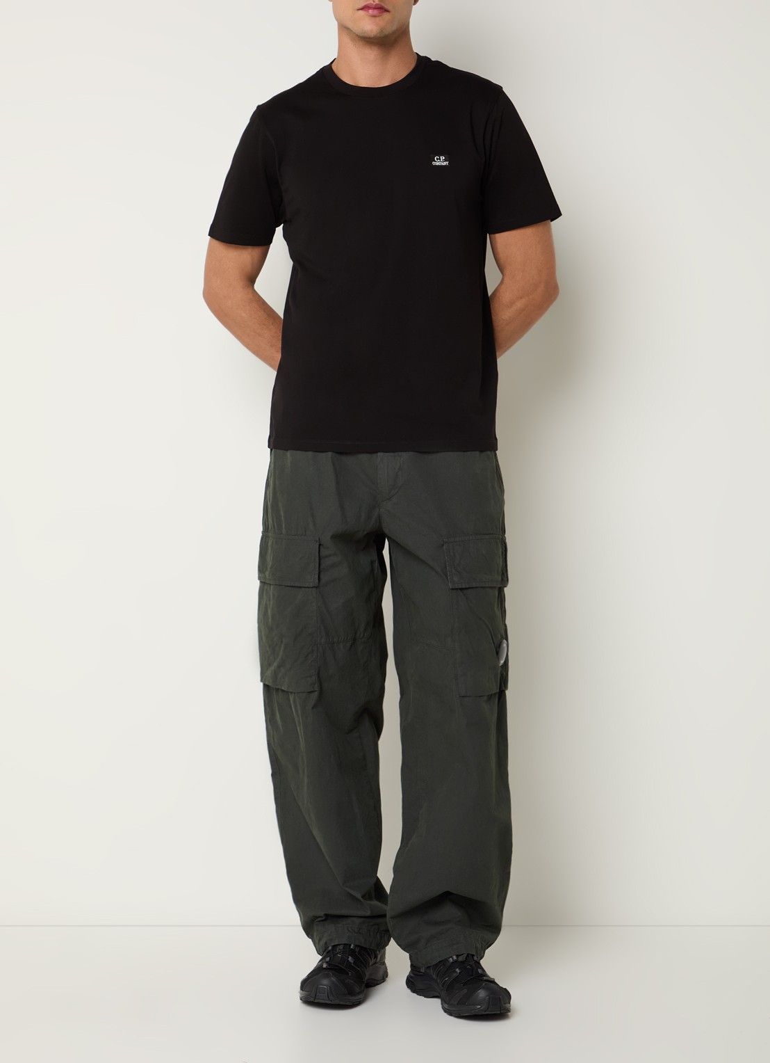 C.P. Company T-shirt met logo - voorkant 4 zwart