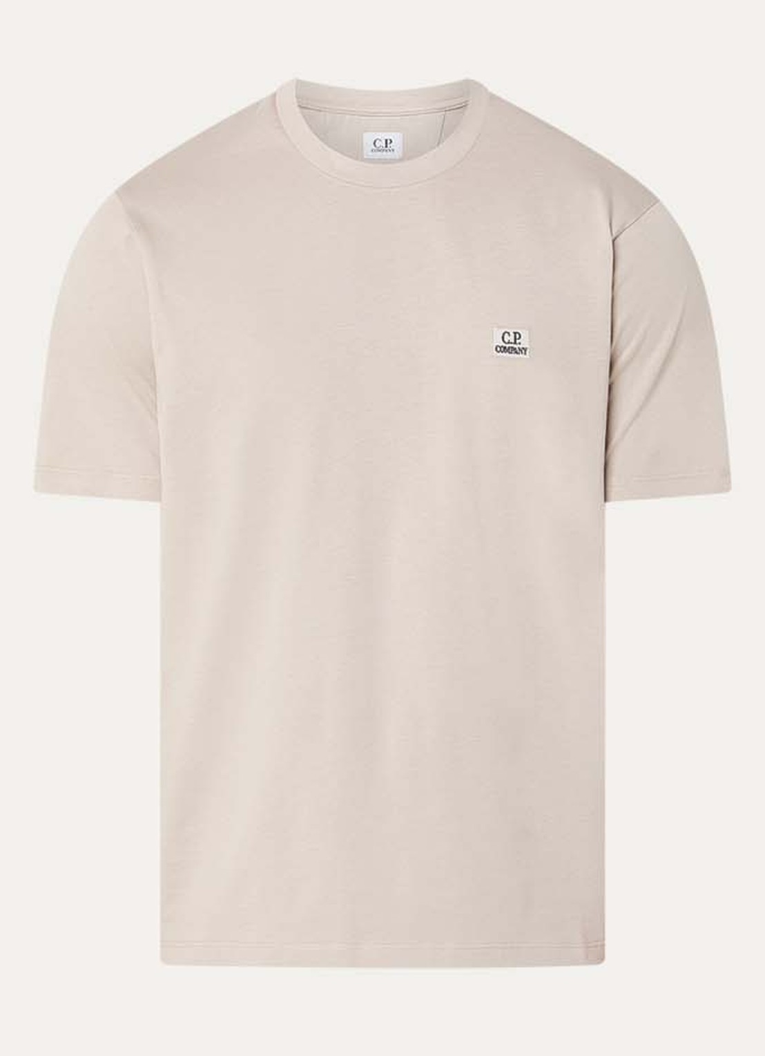 C.P. Company T-shirt met logo - voorkant 2 donkerbeige