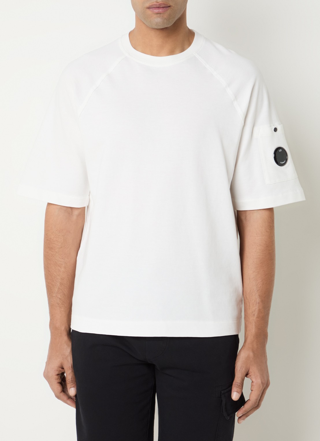 C.P. Company T-shirt met logo - detail 4 ivoor