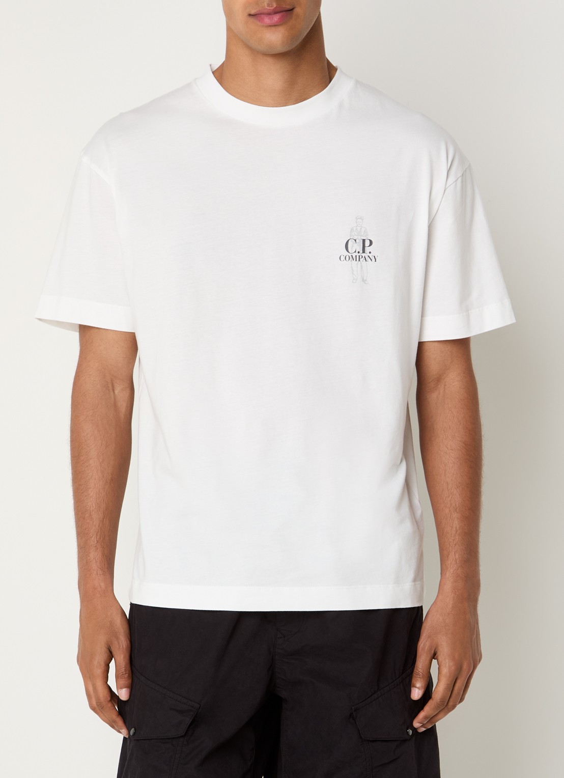 C.P. Company T-shirt met logo - achterkant 4 wit