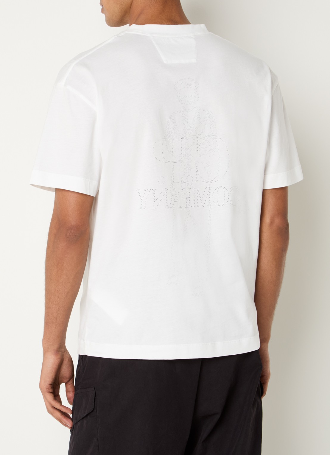 C.P. Company T-shirt met logo - detail 3 wit