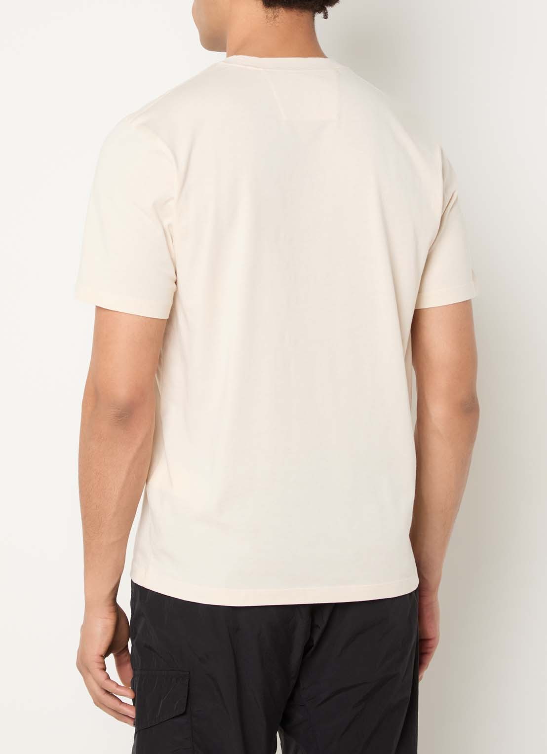 C.P. Company T-shirt met logoprint - achterkant creme