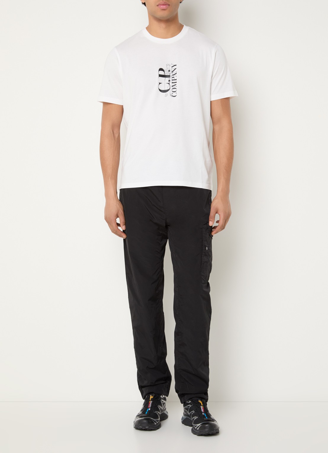 C.P. Company T-shirt met logoprint - voorkant 4 wit