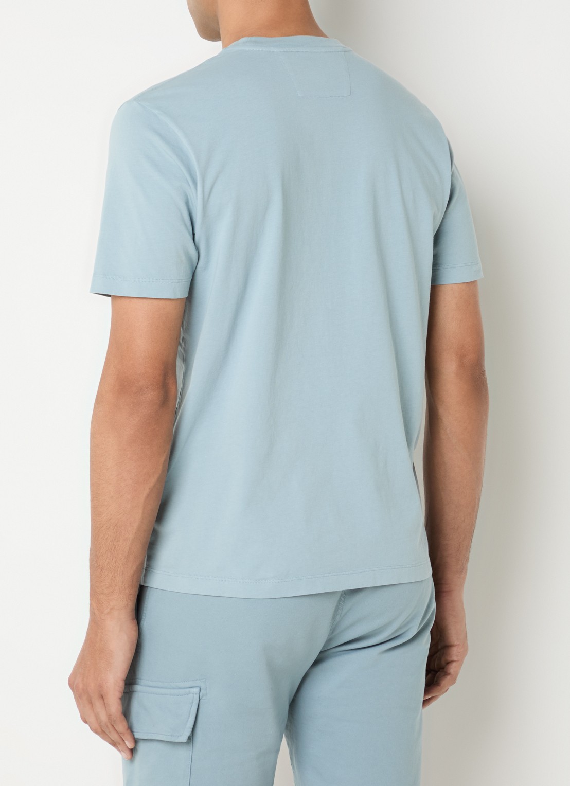 C.P. Company T-shirt met logoprint - achterkant blauwgrijs