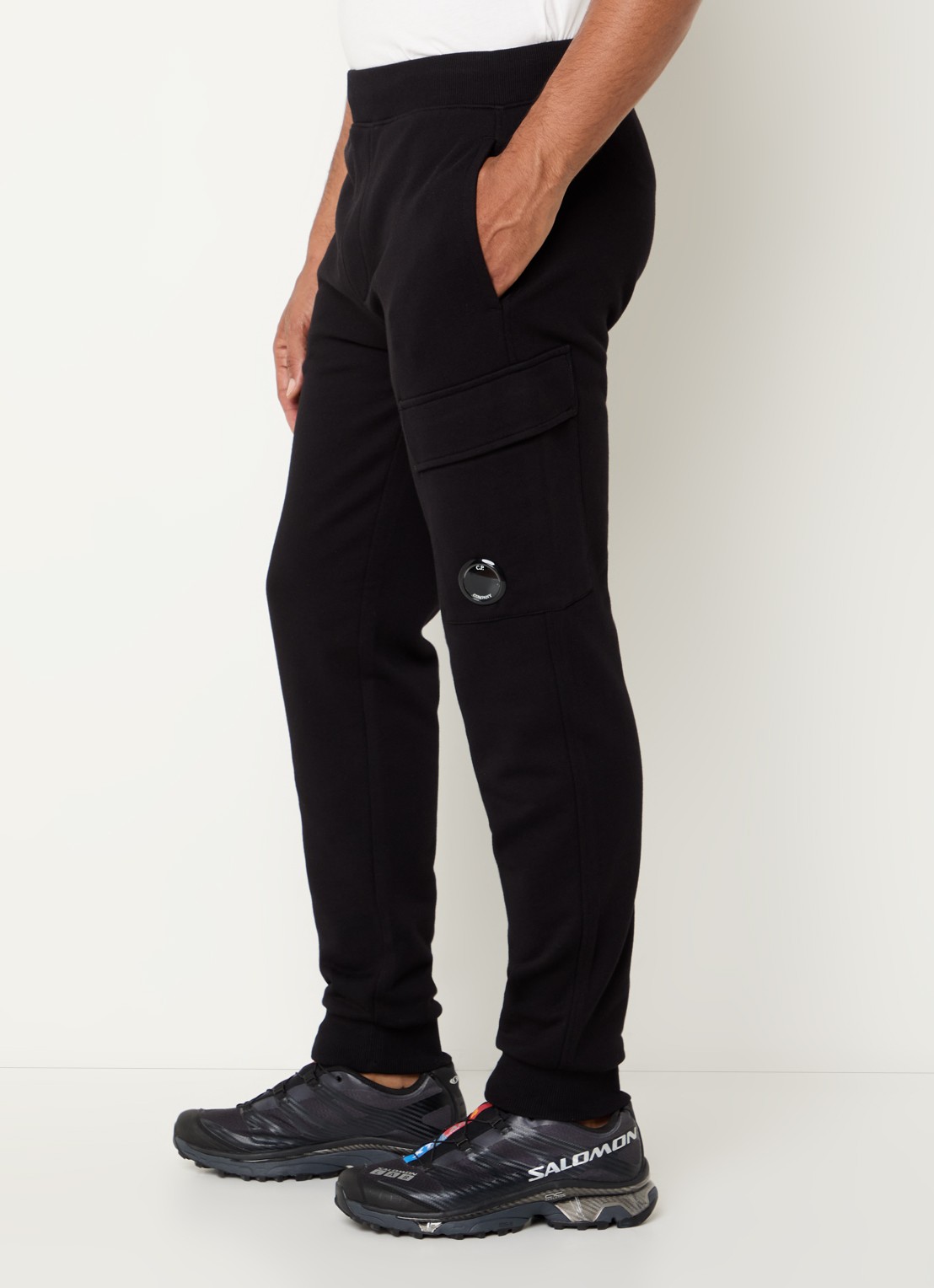 C.P. Company Tapered fit joggingbroek met steekzakken - detail 4 zwart