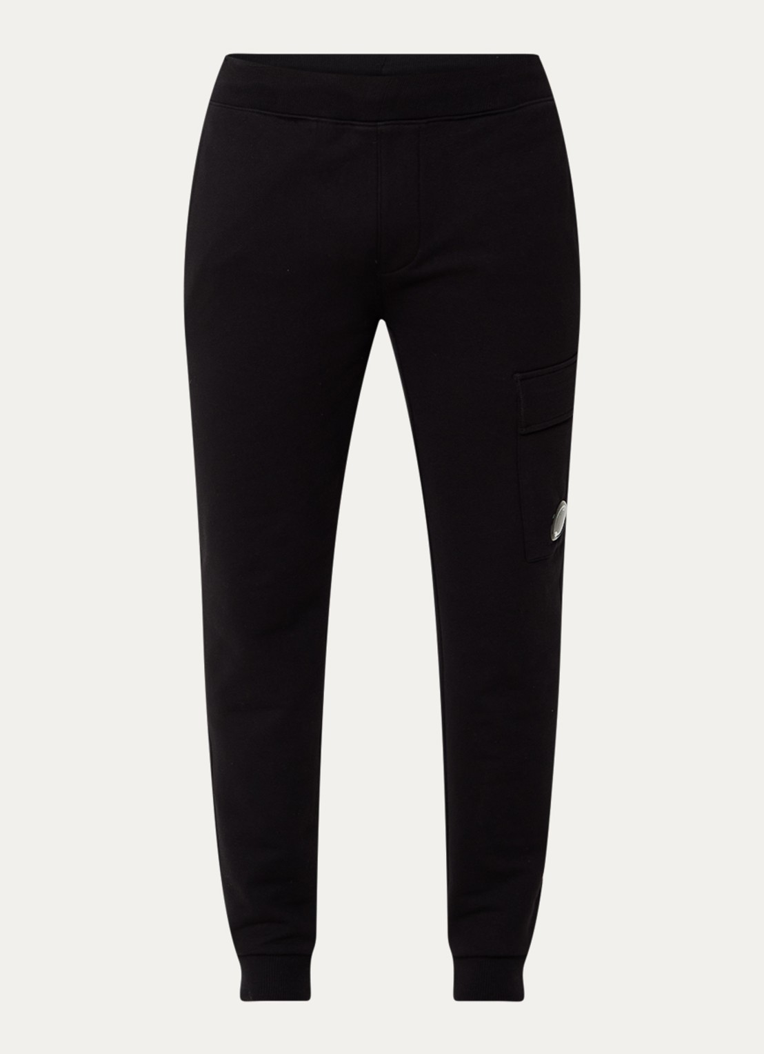 C.P. Company Tapered fit joggingbroek met steekzakken - voorkant zwart