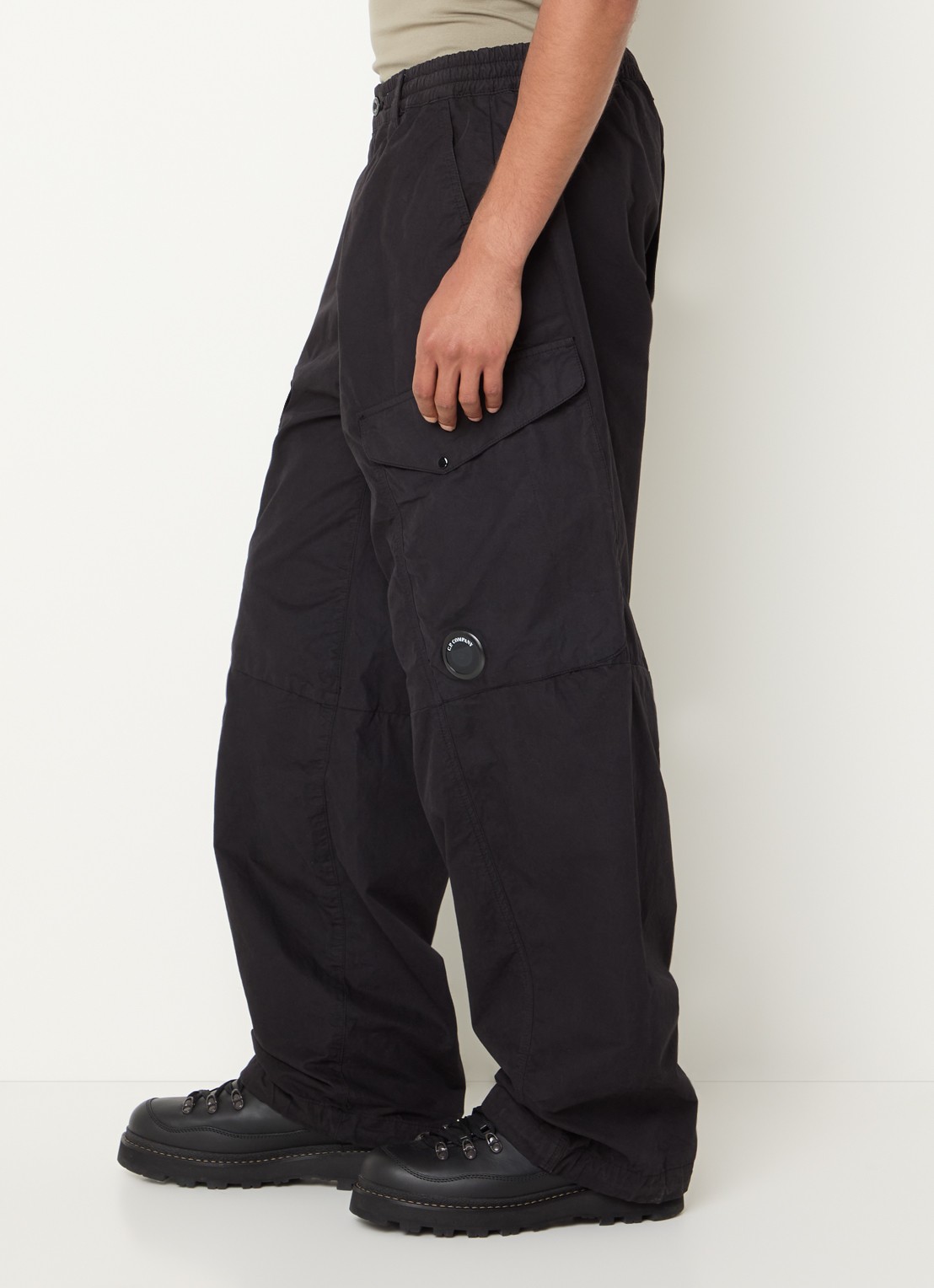 C.P. Company Wide fit broek met steekzakken - detail 3 zwart
