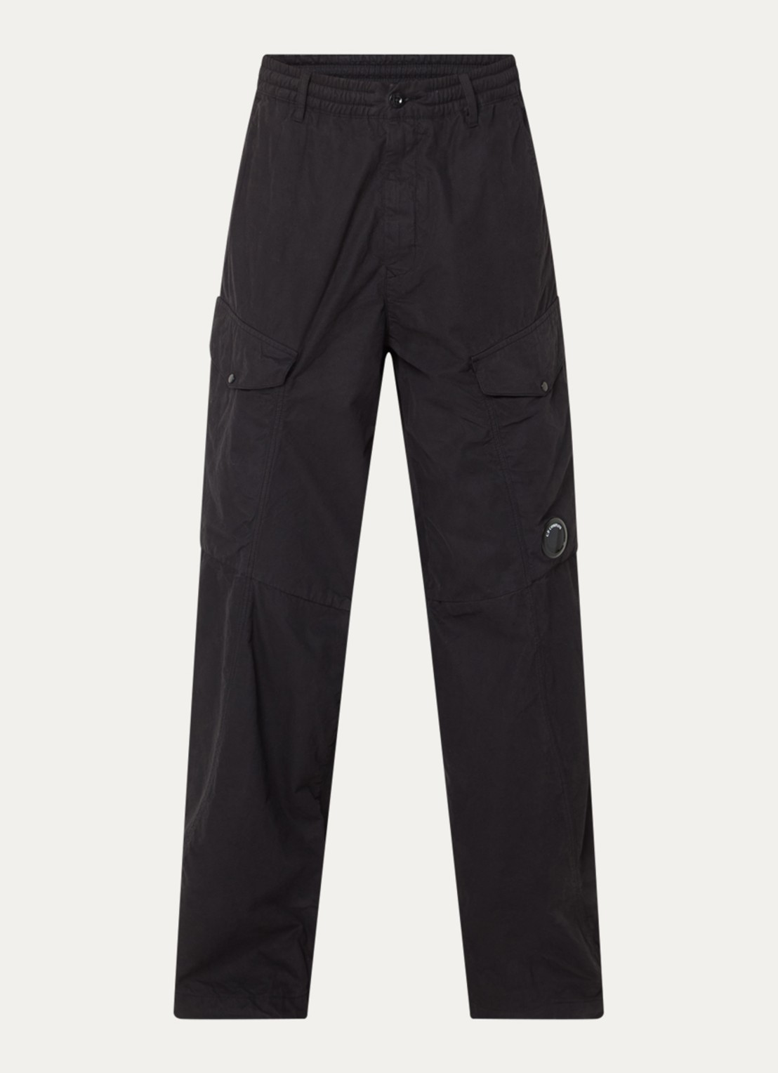 C.P. Company Wide fit broek met steekzakken - voorkant 4 zwart
