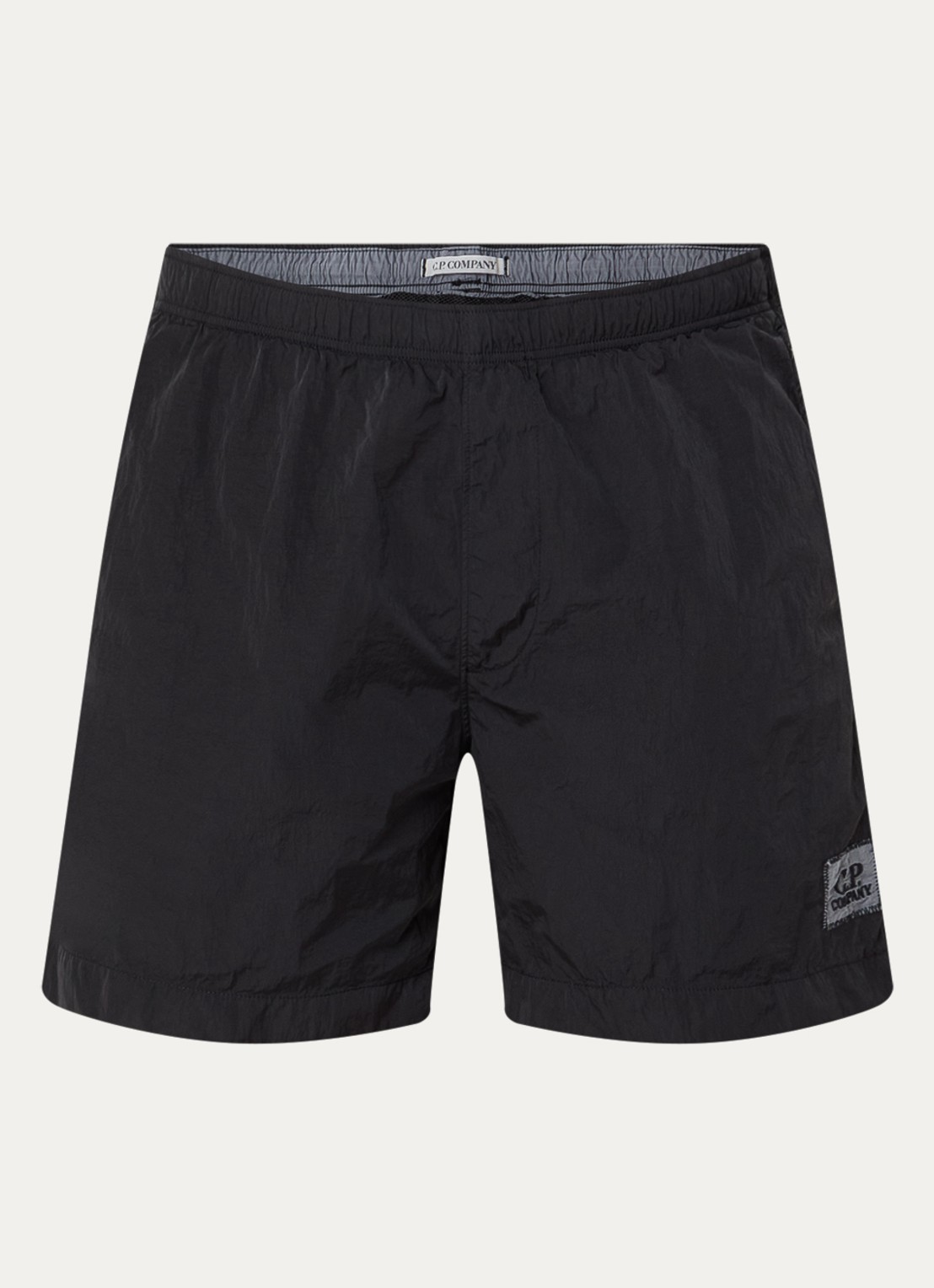 C.P. Company Zwemshorts met logo en steekzakken - voorkant 3 zwart