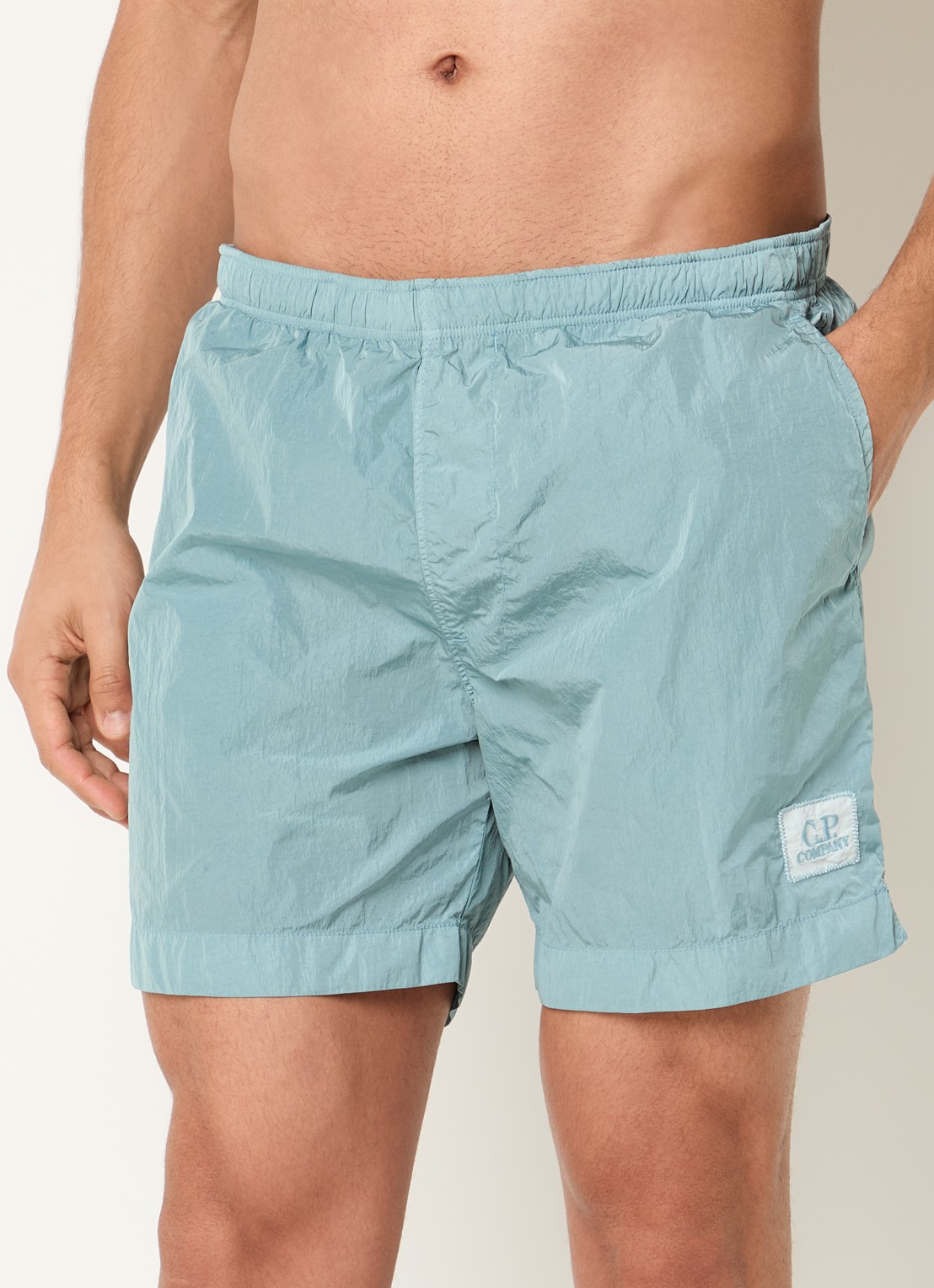 C.P. Company Zwemshorts met logo en steekzakken - detail 4 blauw