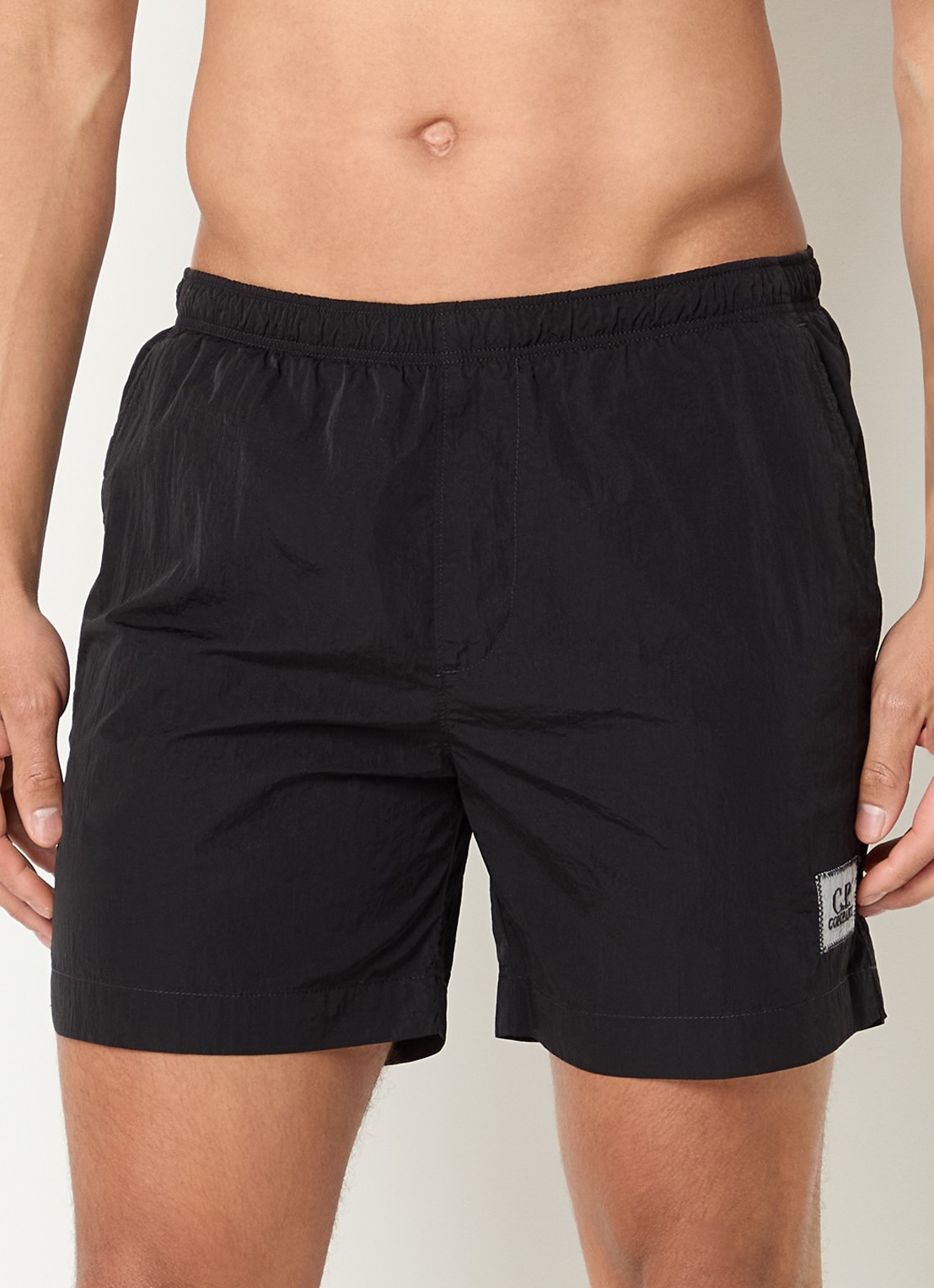 C.P. Company Zwemshorts met steekzakken en logo - detail 3 zwart
