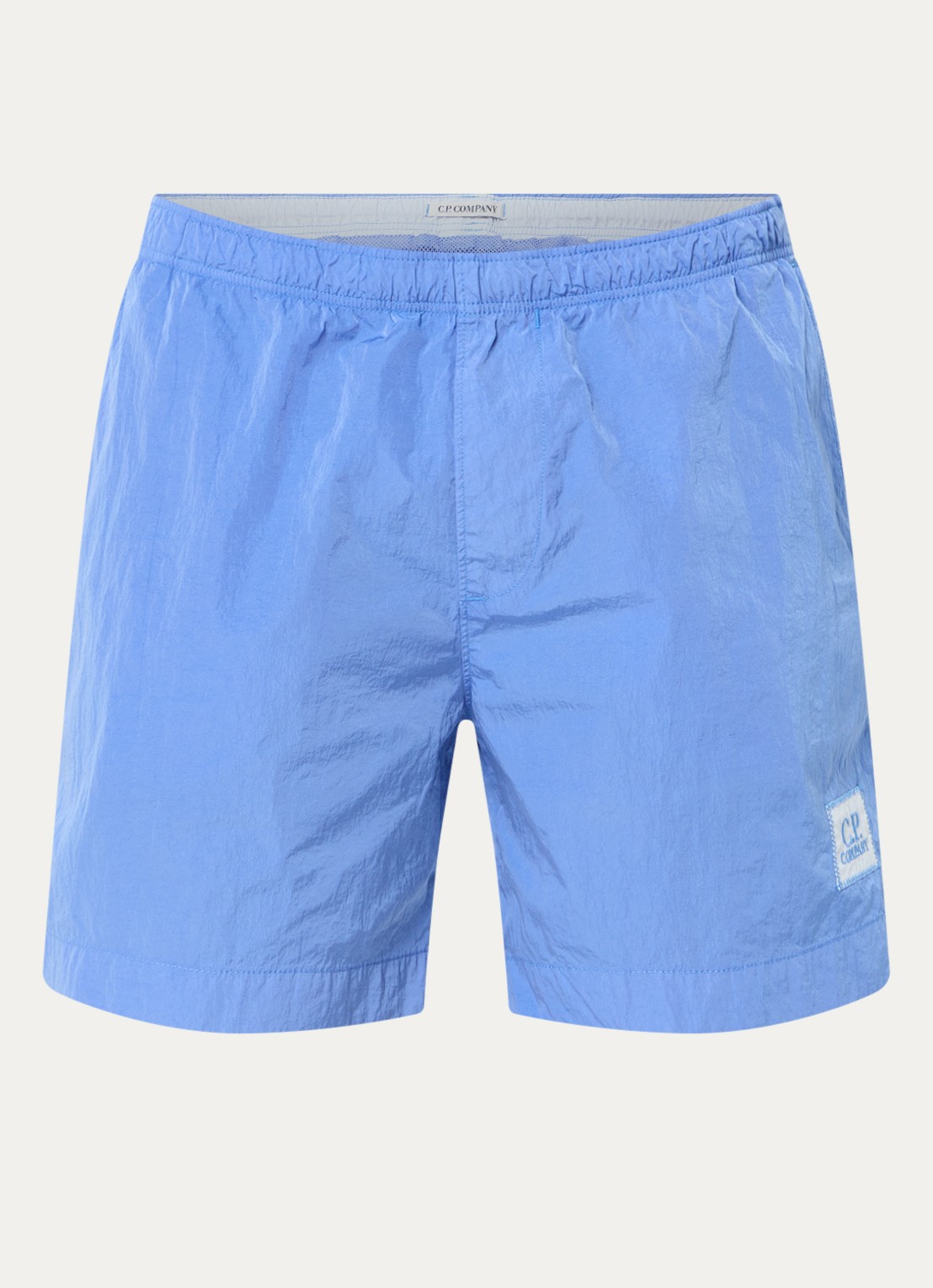 C.P. Company Zwemshorts met steekzakken en logo - voorkant 3 middenblauw