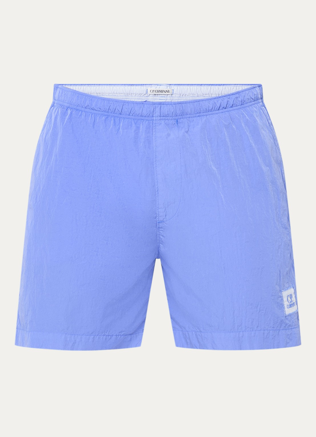 C.P. Company Zwemshorts met steekzakken en logo - voorkant 5 middenblauw