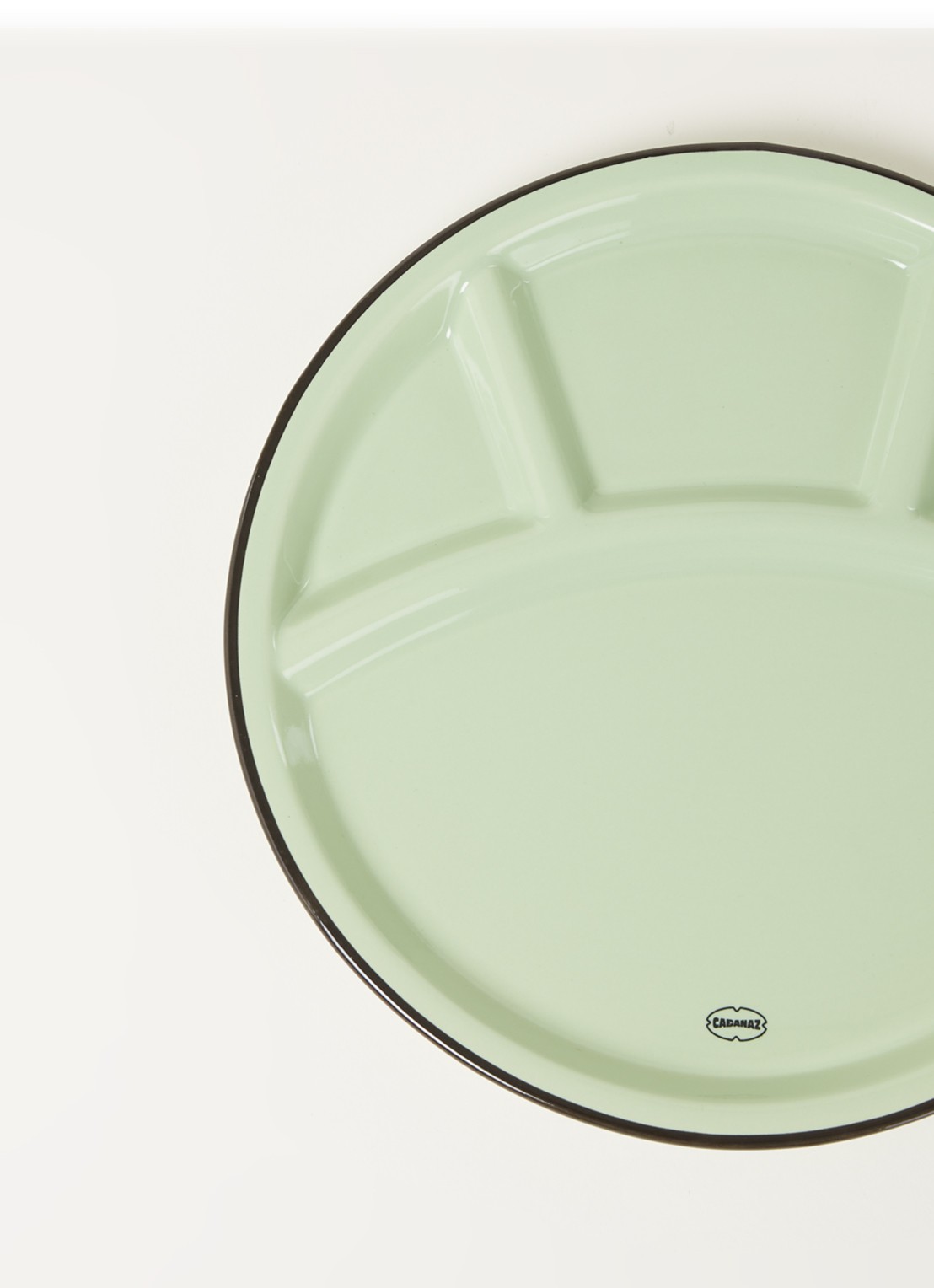 Cabanaz Fonduebord 24,5 cm - detail lichtgroen