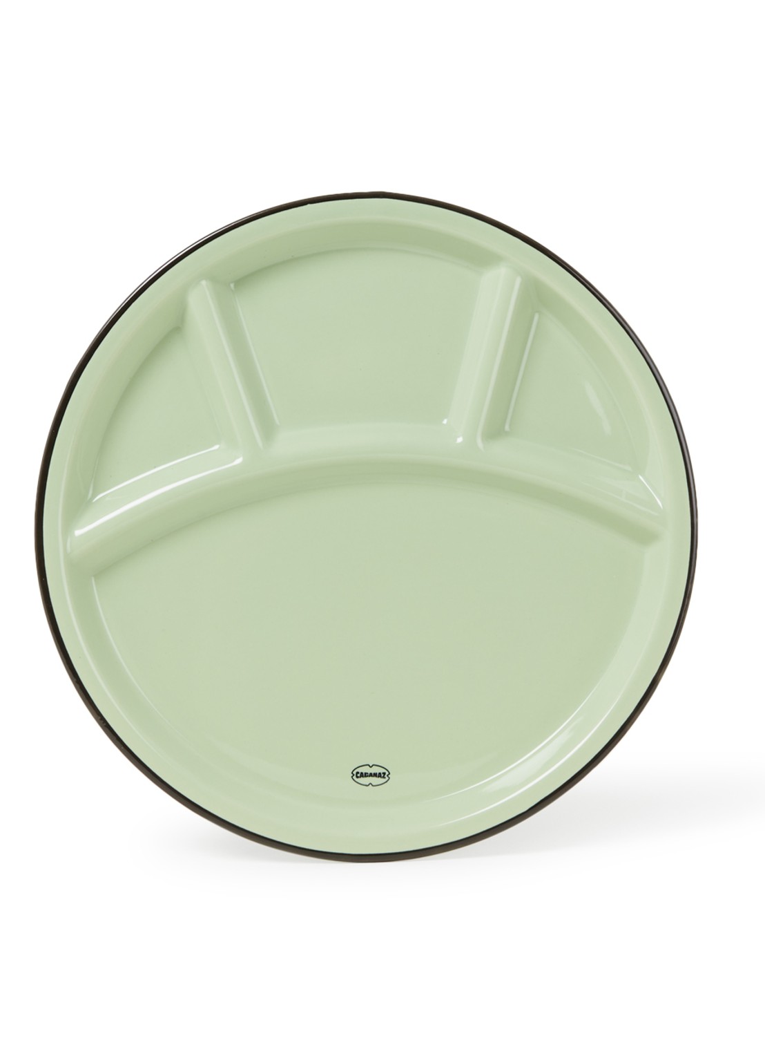 Cabanaz Fonduebord 24,5 cm - voorkant 2 lichtgroen