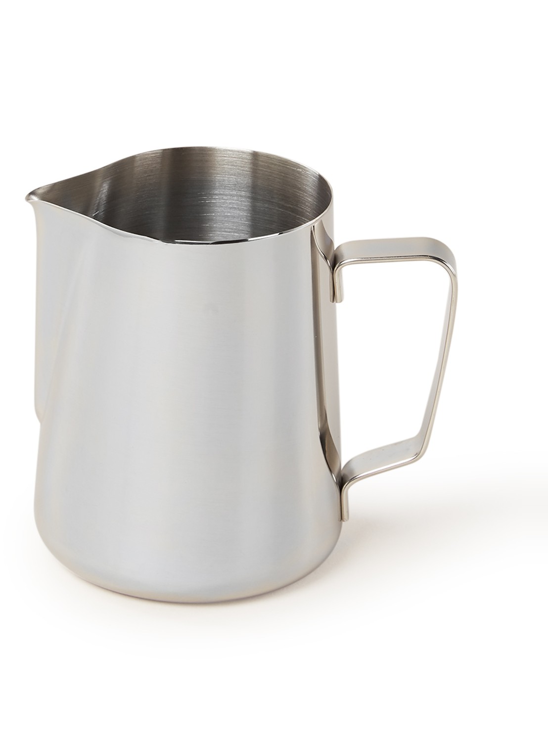 Cafelat Melkkan van roestvrij staal 600 ml - voorkant roestvrijstaal