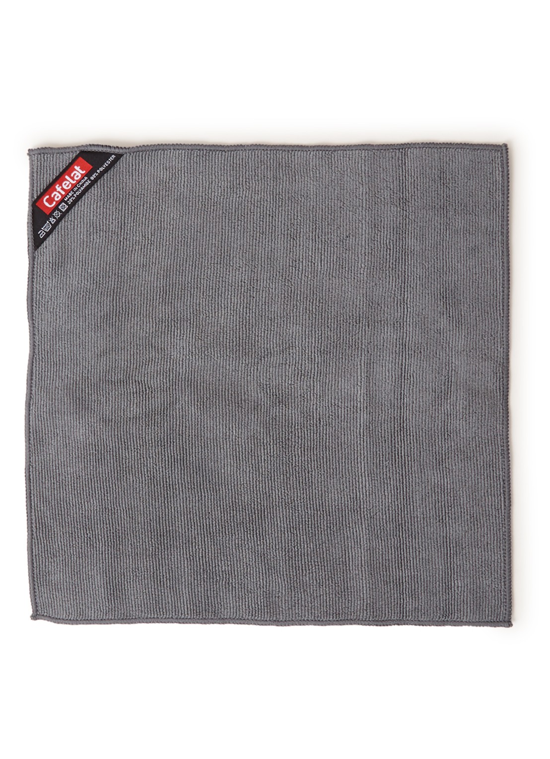 Cafelat Microvezeldoek set van 4 - voorkant grijs