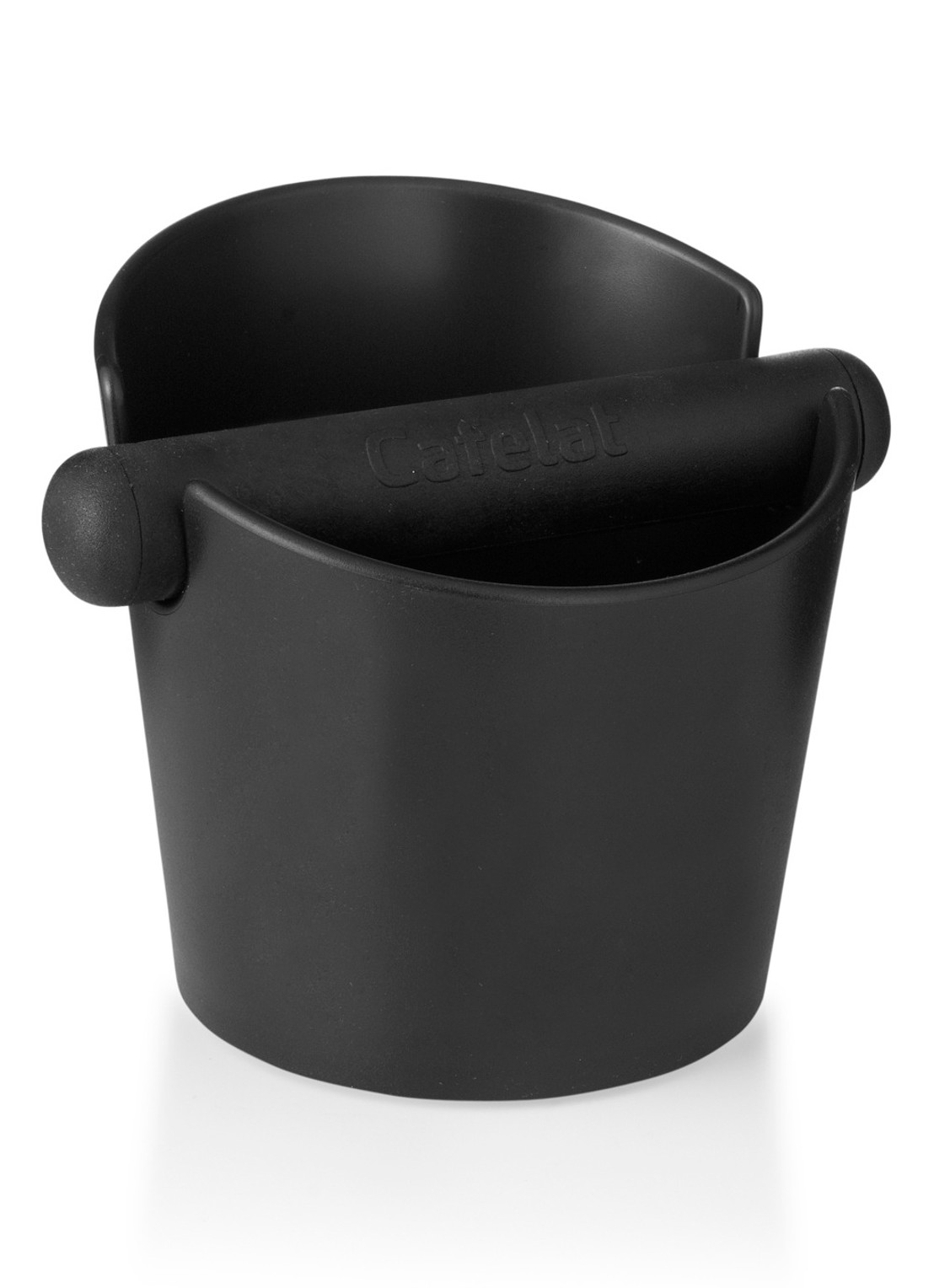 Cafelat Tubbi Knock Box koffie uitklopbak 12 cm - voorkant zwart