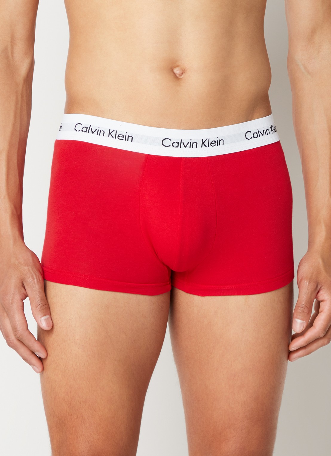 Calvin Klein 3-pack Low rise Trunk 2664 boxershorts - voorkant 3 rood