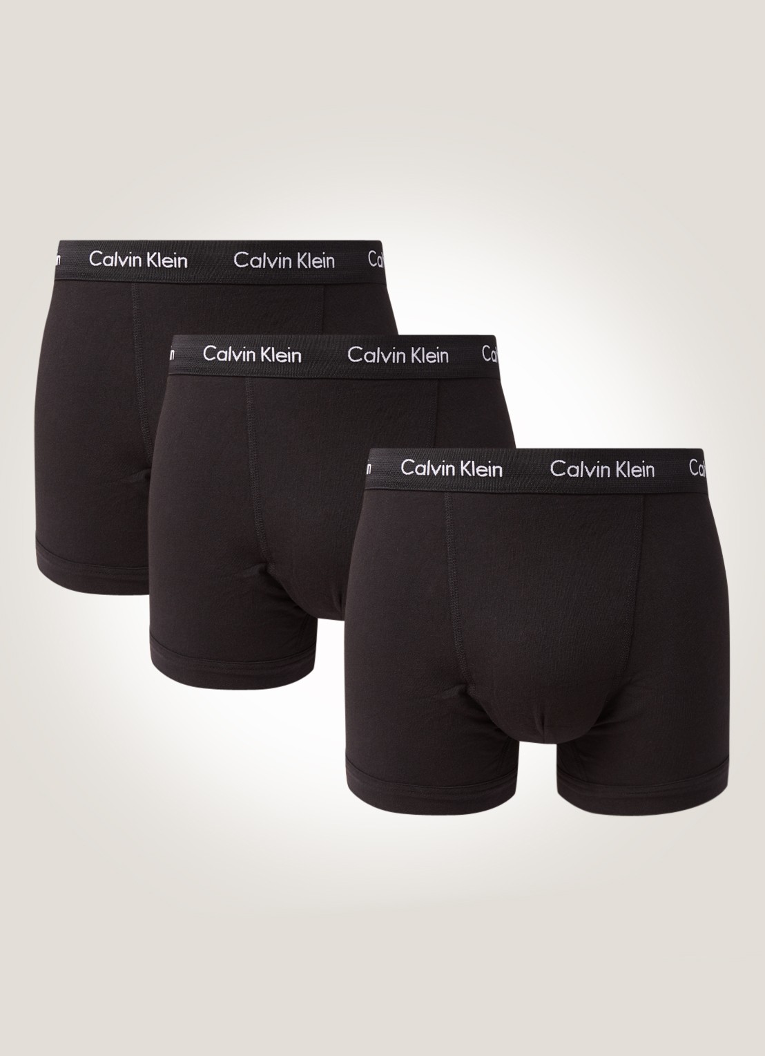Calvin Klein 3-pack Trunk 2662 boxershorts - voorkant 3 zwart