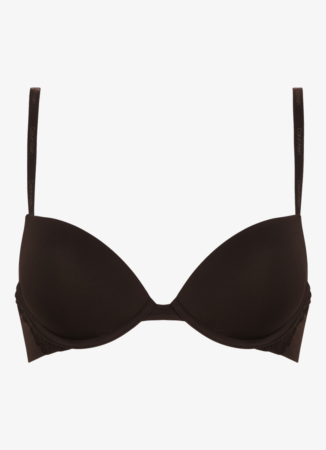 Calvin Klein Attraction plunge push-up bh - voorkant 2 zwart