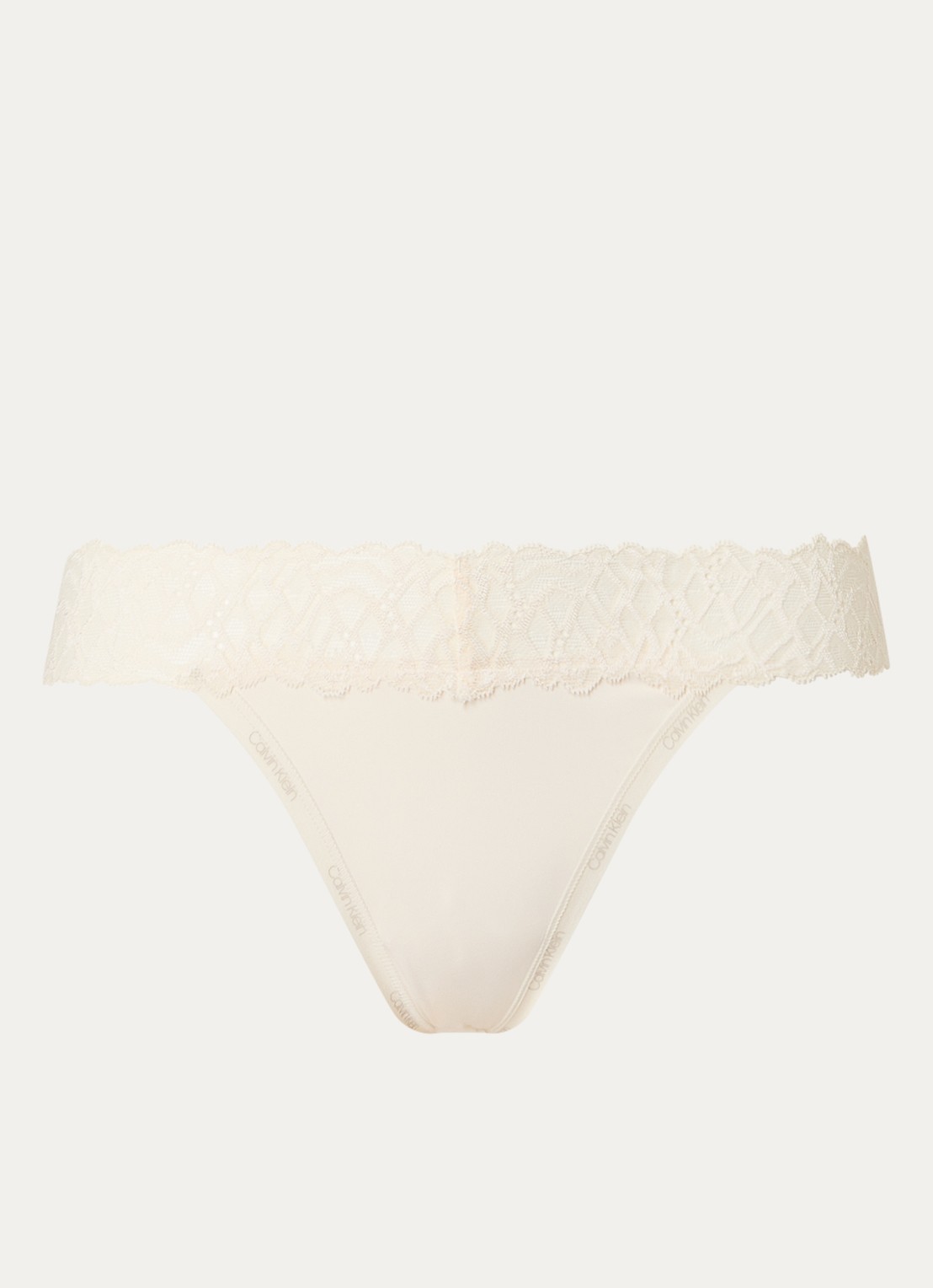 Calvin Klein Attraction slip met details van kant - voorkant 6 ivoor