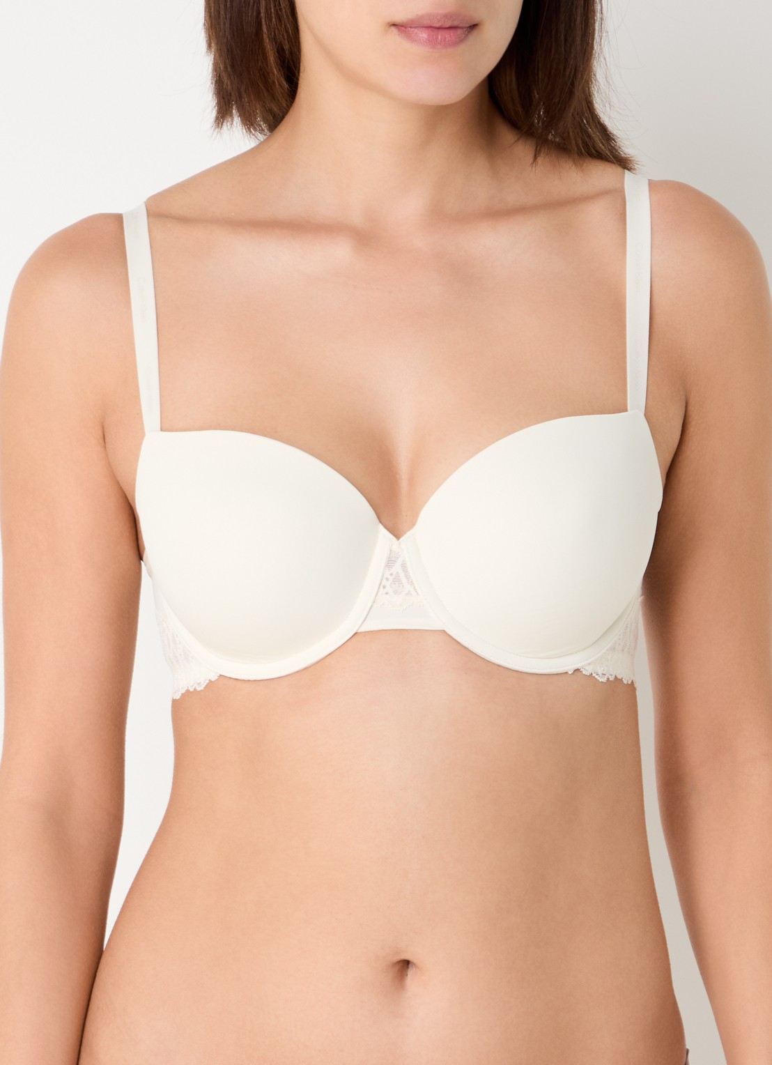 Calvin Klein Balconette BH met details van kant - detail 9 creme