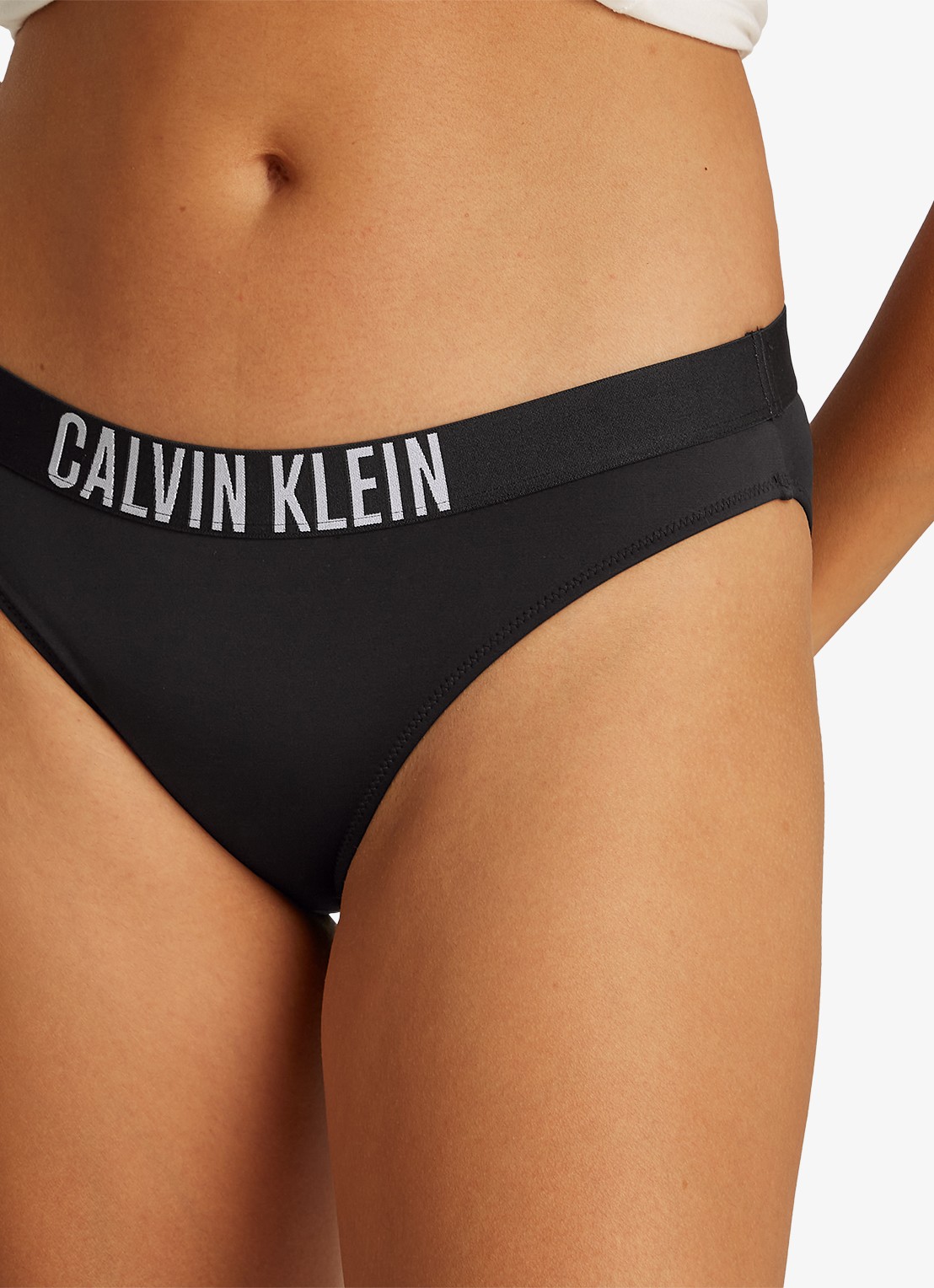 Calvin Klein Bikini slip met logoband - detail 4 zwart