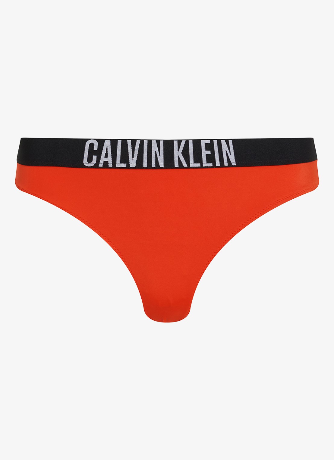 Calvin Klein Bikini slip met logoband - voorkant 2 rood
