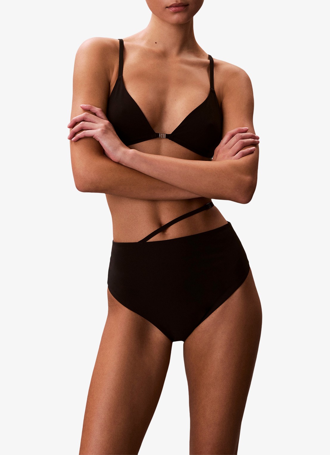 Calvin Klein Bikinislip met logo - detail zwart