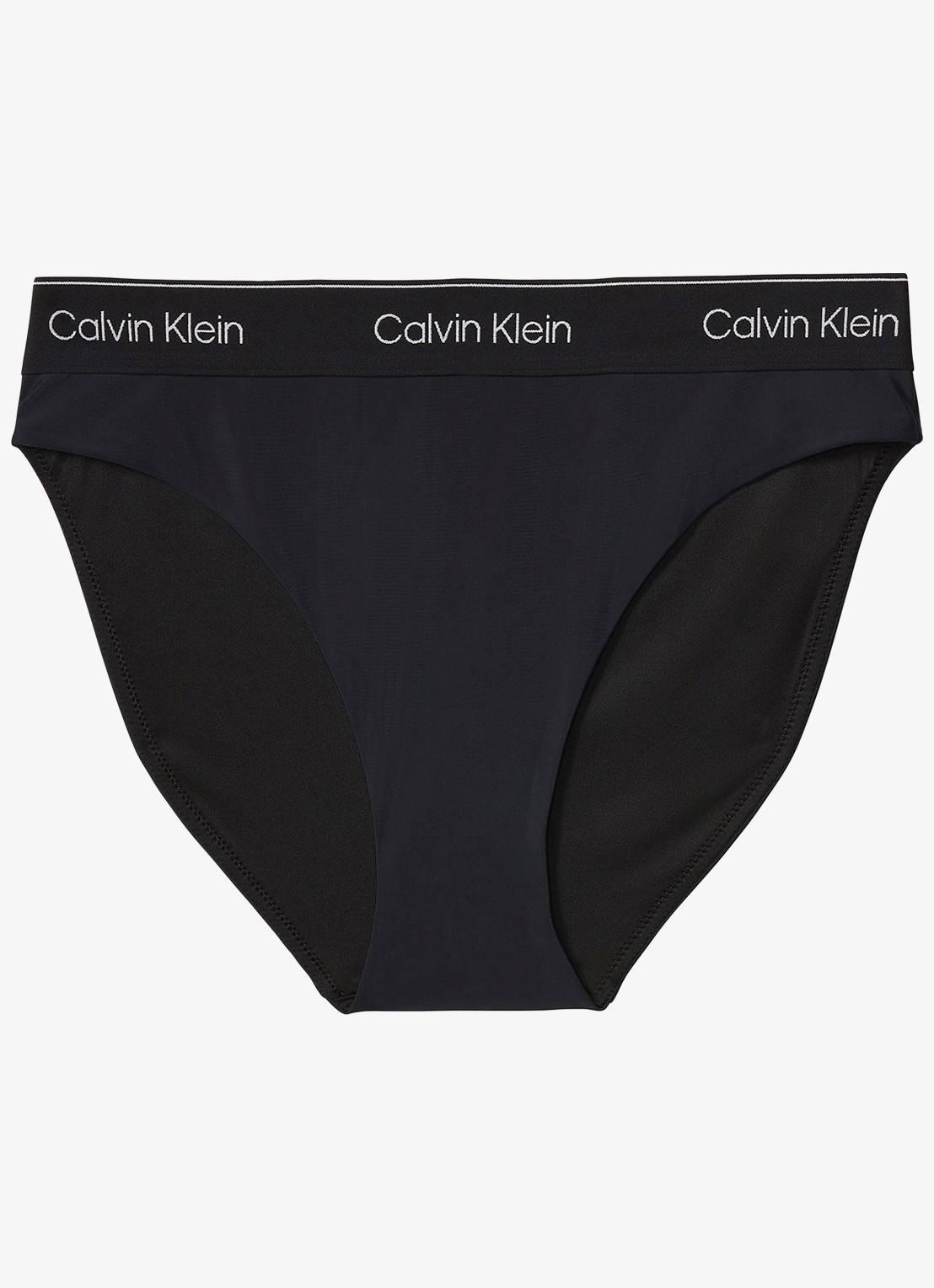 Calvin Klein Bikinislip met logoband - voorkant 2 zwart