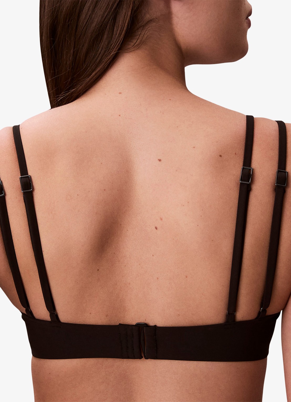 Calvin Klein Bikinitop met logo - achterkant zwart