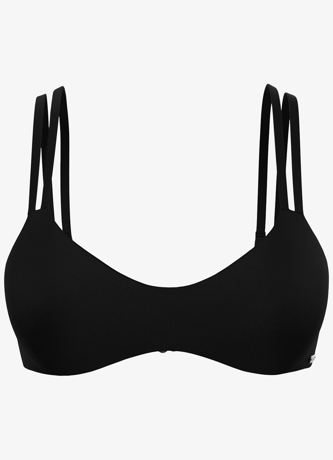 Calvin Klein Bikinitop met logo - voorkant 2 zwart