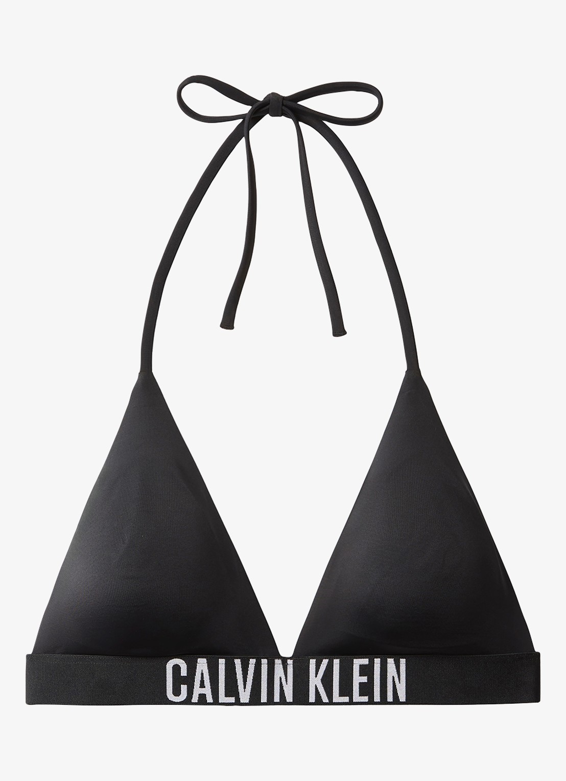 Calvin Klein Bikinitop met logoband - voorkant zwart
