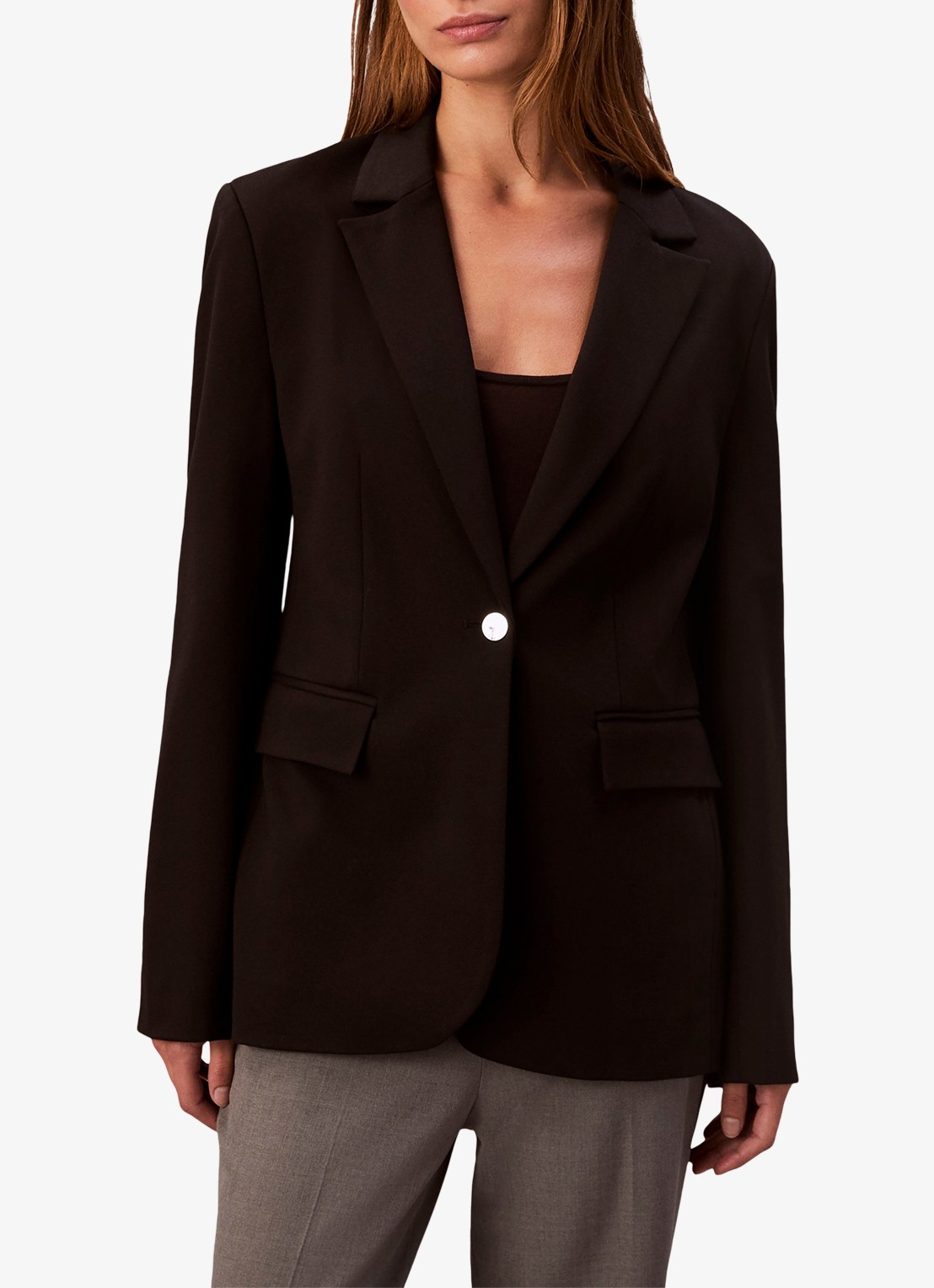 Calvin Klein Blazer met klepzakken - detail zwart