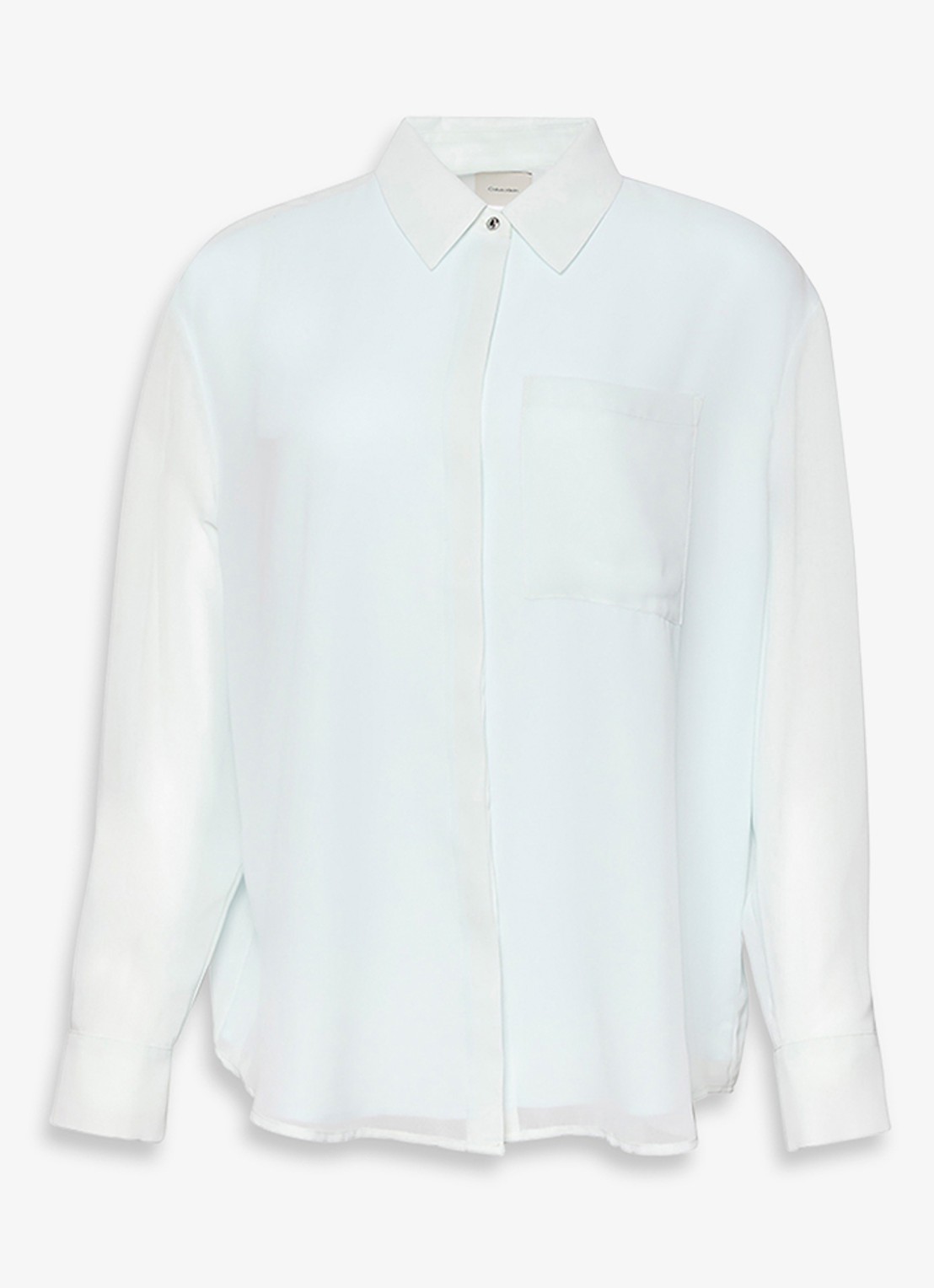 Calvin Klein Blouse met borstzak - voorkant 5 wit