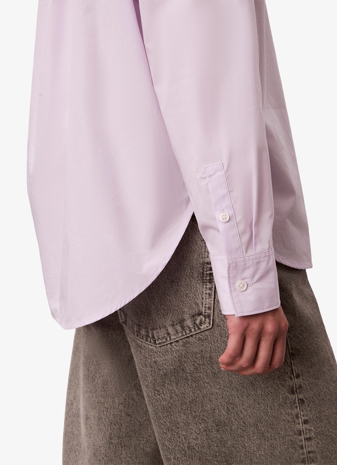 Calvin Klein Blouse met borstzak - detail 6 lila