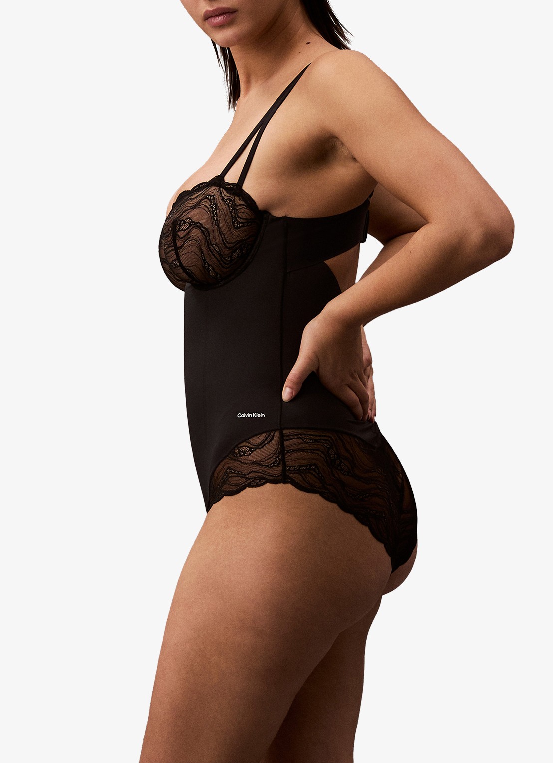 Calvin Klein Bodysuit van kant - detail 2 zwart