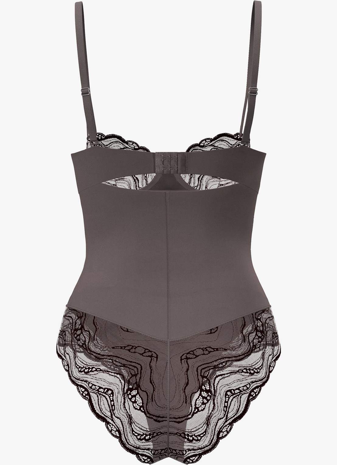 Calvin Klein Bodysuit van kant - achterkant 3 bruin