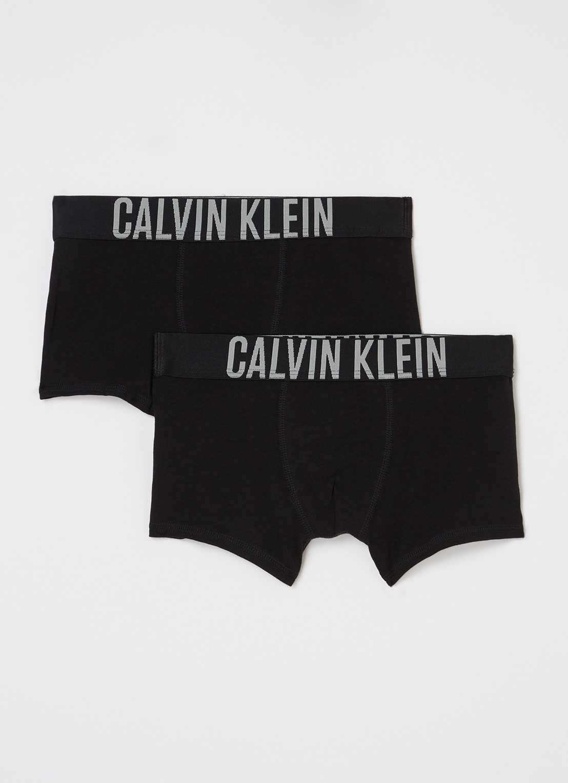 Calvin Klein Boxershorts met logoband in 2-pack - voorkant zwart